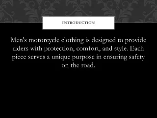 Men Motorcycle clothing