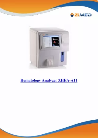 Hematology Analyzer ZHEA-A11