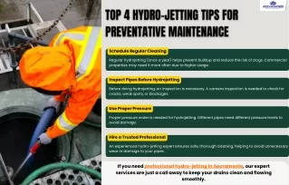 Top 4 Hydro-Jetting Tips For Preventative Maintenance