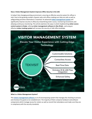 How a Visitor Management System Improves Office Security in the UAE