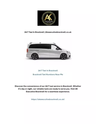 24/7 Taxi In Bracknell | Akexecutivebracknell.co.uk