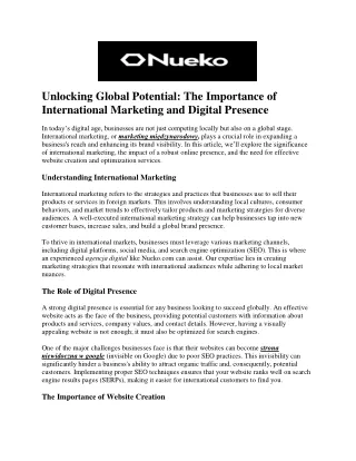 Unlocking Global Potential