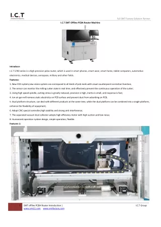 I.C.T Offline PCBA Router Machine V2.1