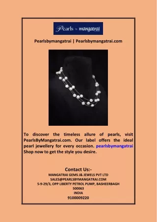 Pearlsbymangatrai | Pearlsbymangatrai.com