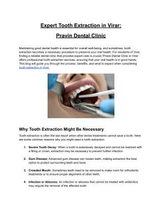 Expert Tooth Extraction in Virar_  Pravin Dental Clinic