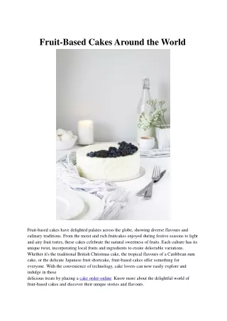Fruit-Based Cakes Around the World