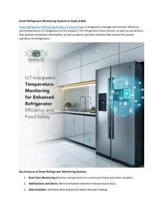 Smart Refrigerator Monitoring Systems in Saudi Arabia