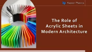 The Role of Acrylic Sheets in Modern Architecture