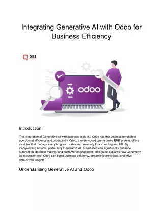 Integrating Generative AI with Odoo for Business Efficiency