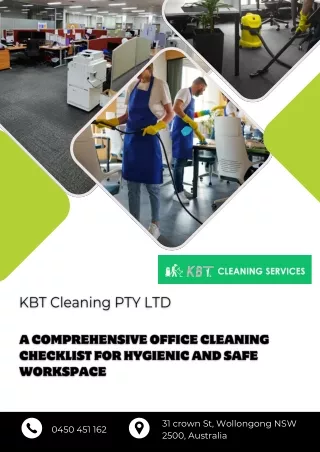 A Comprehensive Office Cleaning Checklist For Hygienic And Safe Workspace