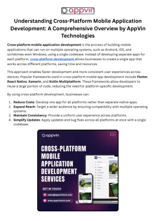 Cross-Platform Mobile Application Development