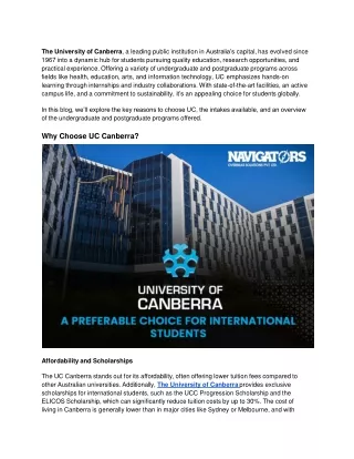 University of Canberra_ The Ideal Destination for Global Students