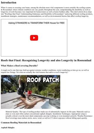 Roofing systems that Final: Comprehending Endurance and Resilience in Roosendaal
