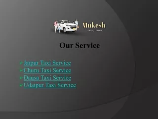 Book Churu Taxi Service - Mukesh Tour and Travels