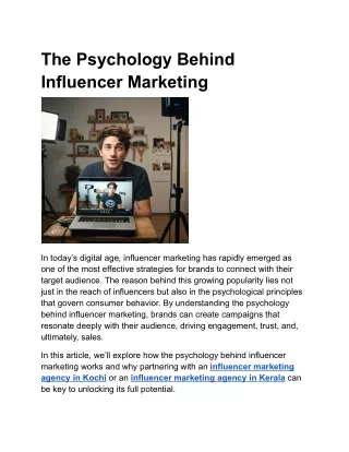 The Psychology Behind Influencer Marketing