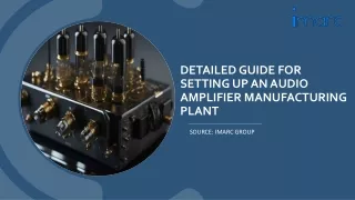 Report on a Audio Amplifier Manufacturing Plant PDF