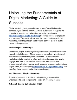 Unlocking the Fundamentals of Digital Marketing_ A Guide to Success