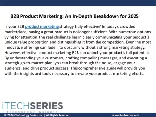 B2B Product Marketing: An In-Depth Breakdown for 2025