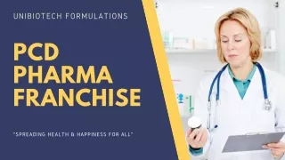 Pharma PCD Franchise Business With Unibiotech Formulations