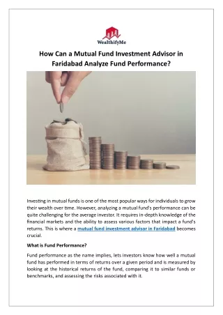 How Can a Mutual Fund Investment Advisor in Faridabad Analyze Fund Performance