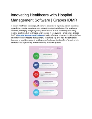 Innovating Healthcare with Hospital Management Software _ Grapes IDMR
