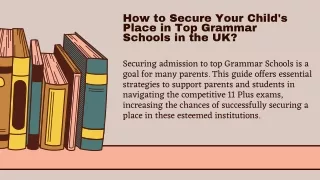 How to Secure Your Child's Place in Top Grammar Schools in the UK