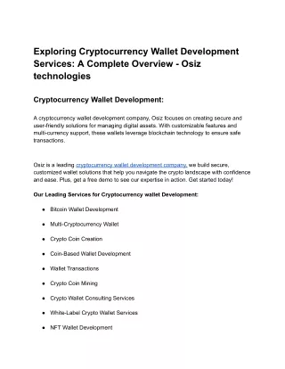 cryptocurrency wallet development company pdf