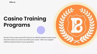 Are You Searching For Casino Training Programs