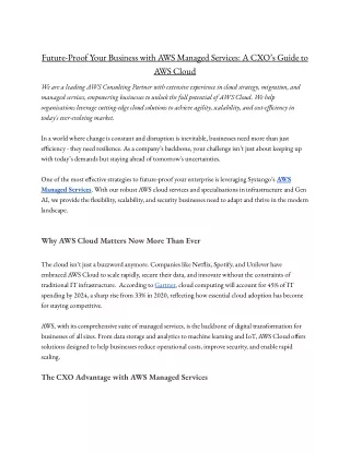 Future-Proof Your Business with AWS Managed Services_ A CXO’s Guide to AWS Cloud