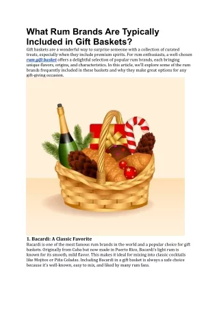 What Rum Brands Are Typically Included in Gift Baskets
