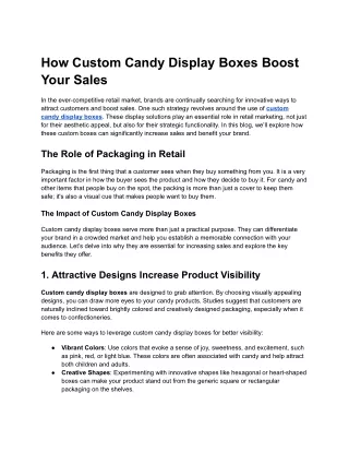 How Custom Candy Display Boxes Boost Your Sales - Google Docs