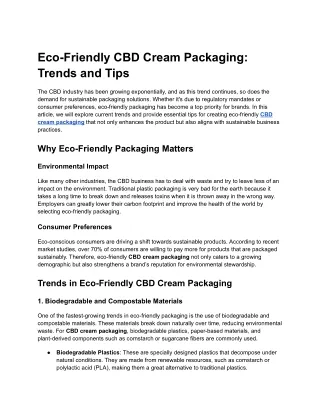 Eco-Friendly CBD Cream Packaging_ Trends and Tips - Google Docs