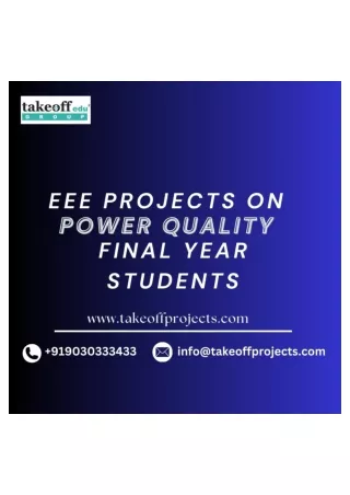 Power Quality Projects for EEE finsal year Students