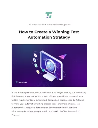 How to Create a Winning Test Automation Strategy