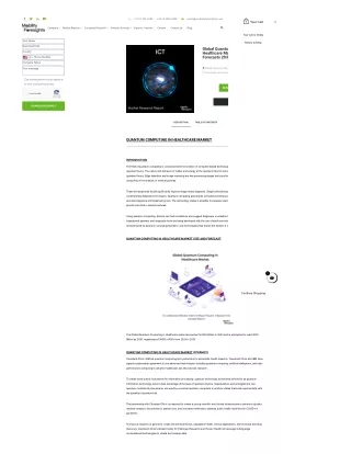 Quantum Computing In Healthcare Market