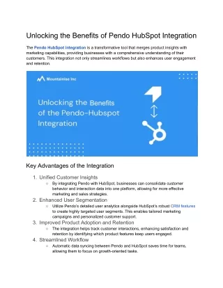 Unlocking the Benefits of Pendo HubSpot Integration