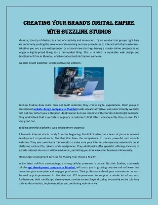 Creating Your Brand's Digital Empire with Buzzlink Studios