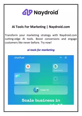 Ai Tools For Marketing Naydroid.com