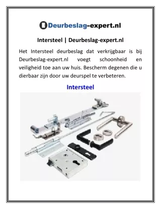Intersteel  Deurbeslag-expert.nl