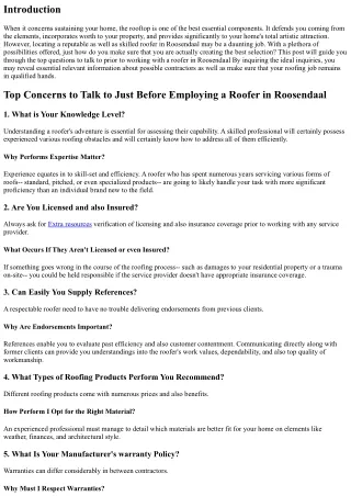 Leading Questions to Inquire Prior To Choosing a Roofer in Roosendaal