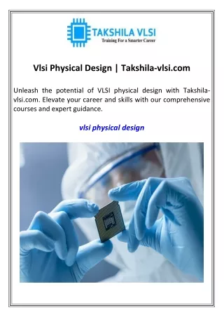 Vlsi Physical Design  Takshila-vlsi.com