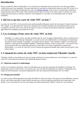 Comment les cartes de visite NFC en bois peuvent renforcer l'identité visuelle d