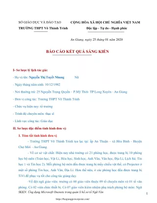 Ứng dụng Microsoft Onenote trong quản lí hồ sơ tổ Ngữ Văn