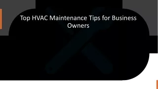 Top HVAC Maintenance Tips for Business Owners