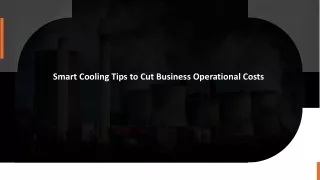 Smart Cooling Tips to Cut Business Operational Costs