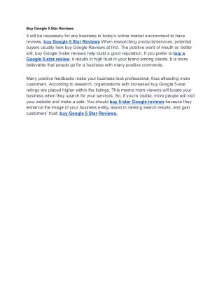 Buy Google 5 Star Reviews usa