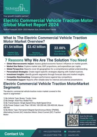 Electric Commercial Vehicle Traction Motor Market Report 2024, Industry Size And Share