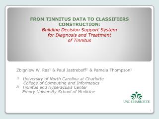 FROM TINNITUS DATA TO CLASSIFIERS CONSTRUCTION: Building Decision Support System for Diagnosis and Treatment of Tinnitu