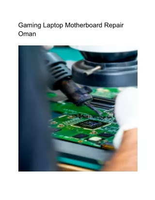 Gaming Laptop Motherboard Repair Oman