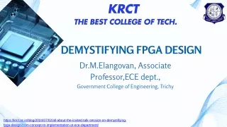 Demystifying FPGA Design KRCT Trichy